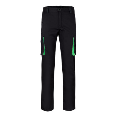 VL FIDES. Two-tone, multi-pocket stretch trousers (240g/m²), in cotton (46), EME (38) and polyester (16)